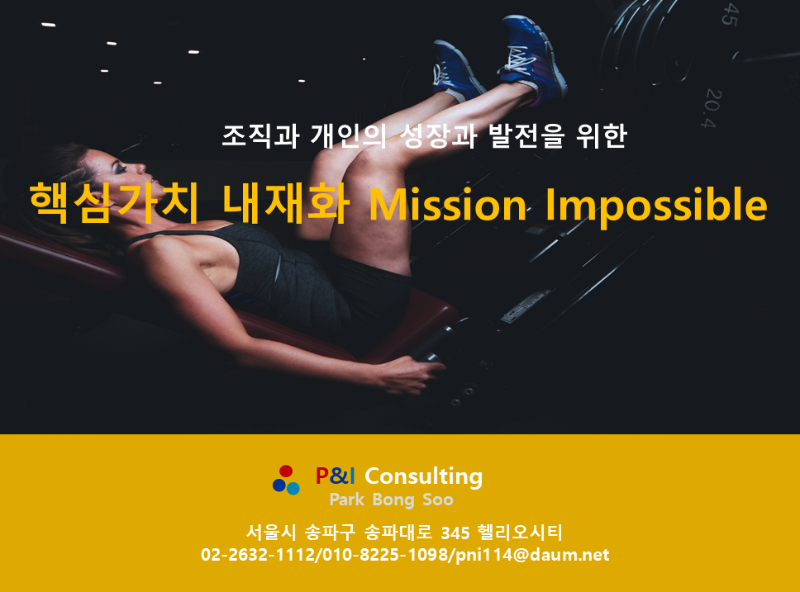 핵심가치 내재화 / 조직활성화 프로그램-Mission Impossible